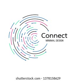 Abstract Network Connection Icon Logo Design Stock Vector (Royalty Free ...