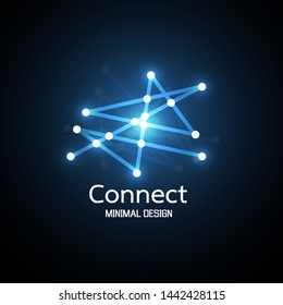 Abstract network connection. icon logo design. Vector Illustration