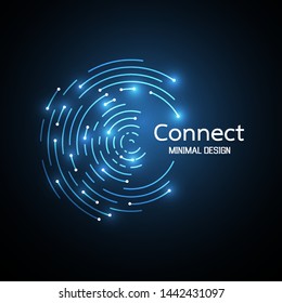 Abstract network connection. icon logo design. Vector Illustration