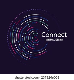 Abstract network connection. icon logo design. Vector Illustration