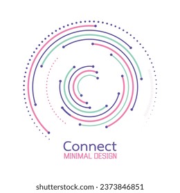 Abstrakte Netzwerkverbindung. Logo-Design. Vektorgrafik