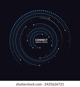 Abstract network connection icon logo design. Vector Illustration