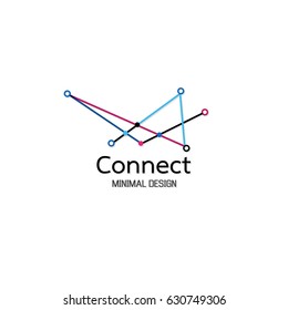 Abstract Network Connection. Icon Logo Design. Vector Illustration