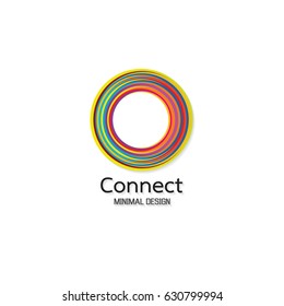 Abstract network connection. icon logo design. Vector Illustration