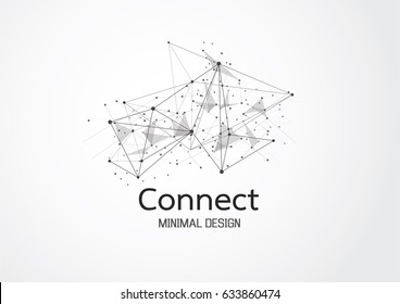 Conexión de red abstracta. diseño del logotipo del icono. Ilustración vectorial