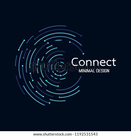 Abstract network connection. icon logo design. Vector Illustration