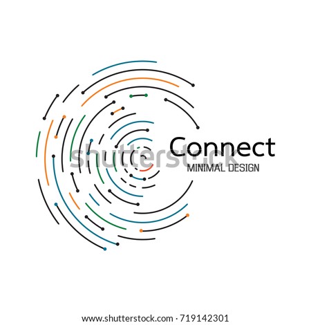 Abstract network connection. icon logo design. Vector Illustration