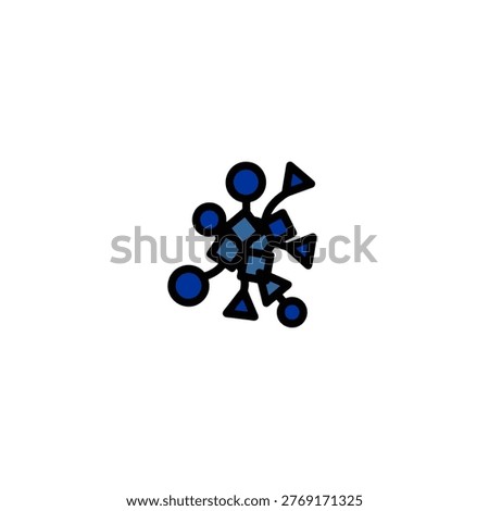 Abstract Network Connection Nodes Technology Icon