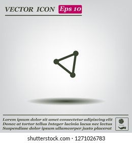 Abstract network connection structure, digital technology communication polygon cube, geometric shape with nodes. Flat icon modern design style vector illustration concept.