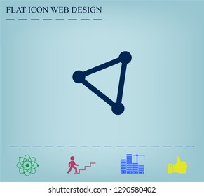 Abstract network connection structure, digital technology communication polygon cube, geometric shape with nodes. Flat icon modern design style vector illustration concept.