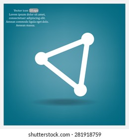 Abstract network connection structure, digital technology communication polygon cube, geometric shape with nodes. Flat icon modern design style vector illustration concept.