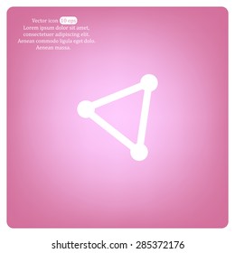 Abstract network connection structure, digital technology communication polygon cube, geometric shape with nodes. Flat icon modern design style vector illustration concept.