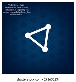 Abstract network connection structure, digital technology communication polygon cube, geometric shape with nodes. Flat icon modern design style vector illustration concept.
