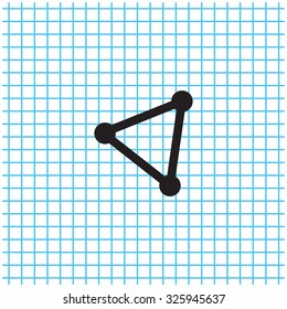 Abstract network connection structure, digital technology communication polygon cube, geometric shape with nodes. Flat icon modern design style vector illustration concept.