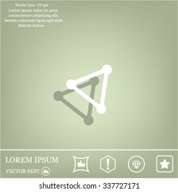 Abstract network connection structure, digital technology communication polygon cube, geometric shape with nodes. Flat icon modern design style vector illustration concept.