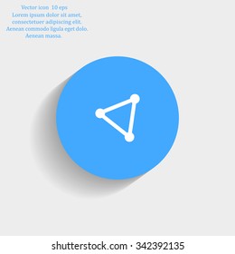 Abstract network connection structure, digital technology communication polygon cube, geometric shape with nodes. Flat icon modern design style vector illustration concept.