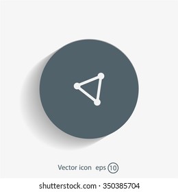 Abstract network connection structure, digital technology communication polygon cube, geometric shape with nodes. Flat icon modern design style vector illustration concept.