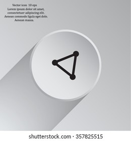 Abstract network connection structure, digital technology communication polygon cube, geometric shape with nodes. Flat icon modern design style vector illustration concept.