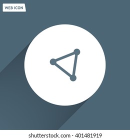 Abstract network connection structure, digital technology communication polygon cube, geometric shape with nodes. Flat icon modern design style vector illustration concept.