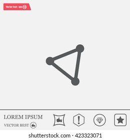 Abstract network connection structure, digital technology communication polygon cube, geometric shape with nodes. Flat icon modern design style vector illustration concept.