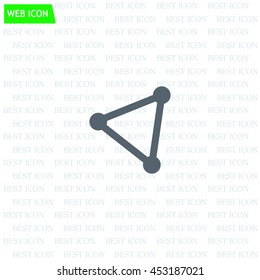 Abstract network connection structure, digital technology communication polygon cube, geometric shape with nodes. Flat icon modern design style vector illustration concept.