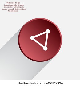 Abstract network connection structure, digital technology communication polygon cube, geometric shape with nodes. Flat icon modern design style vector illustration concept.