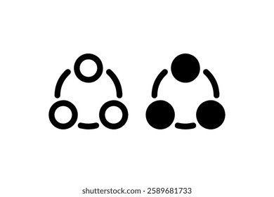Abstract Network Connection Symbol Icon Vector