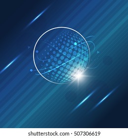 Abstract of network connection, Vector landscape background, drawing by hand vector and digital illustration created without reference image.