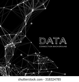 Abstract network data connection. Vector technology background 