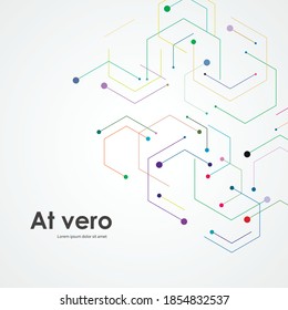 Abstract network design. Digital technology background. Creative vector banner illustration. Connection structure