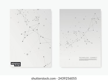 Abstract network design. Vector geometric connect molecule background