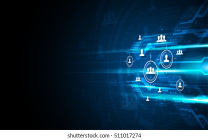 abstract network digital data connection sci fi tech innovation concept background