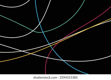 An abstract network of flowing, curved lines symbolizing innovation and creativity. Ideal for Business Posters, Digital Signage, and Online Branding.