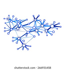Abstract network of interconnected nodes