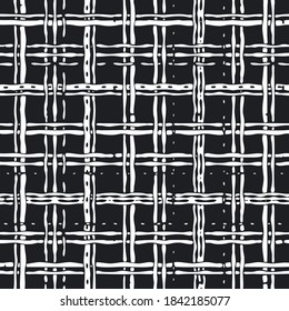 Abstract network monochrome seamless pattern