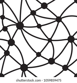 Abstract network seamless pattern