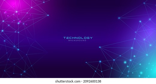 Abstract network technology background . Web banner concept