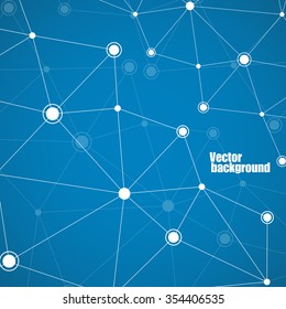 Abstract network, technology communication, molecule structure. Vector illustration. Eps 10