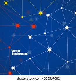 Abstract network, technology communication, molecule structure. Vector illustration. Eps 10