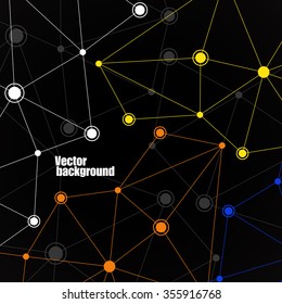 Abstract network, technology communication, molecule structure. Vector illustration. Eps 10