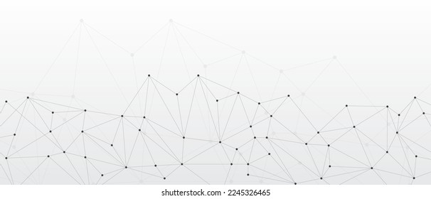 Resumen de puntos geométricos de la tecnología de red. Clipart de red. Conectando puntos y líneas. Tecnología digital con fondo de plexo. Ilustración del vector