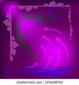 Abstract network violet on dark vector background