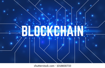 Abstract networking blockchain concept background