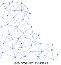 abstract networking blue modern complex web connect. vector illustration