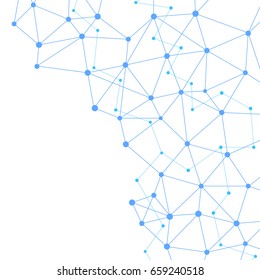 abstract networking blue modern complex web connection. vector illustration