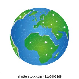 Abstract Networks Marketing Background with Globe