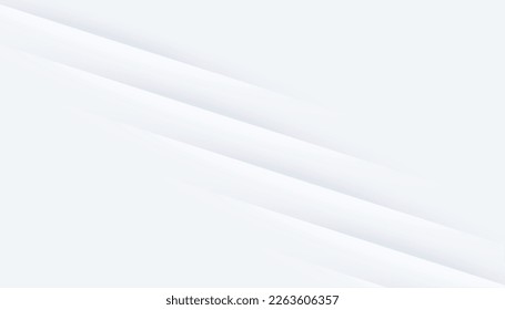abstrakter, weißer Banner mit Schräglinien, Vektorgrafik