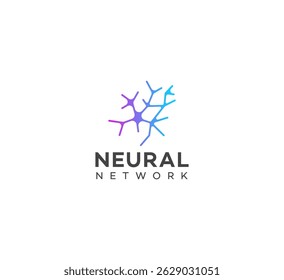 Variações de logotipo de rede neural abstratas mostradas em fundos brancos, azuis e escuros. Os nós azuis e brancos conectados por linhas representam a tecnologia da IA.