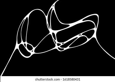 Abstract Neurographic Hand Drawing Art On Stock Vector (Royalty Free ...