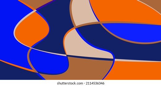 Abstract neurography. Wavy stripes divide the plane into sectors. Neurographic design. Abstract bright pattern for cover, background, wallpaper.